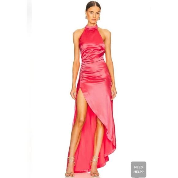Retrofete Sabrina Dress in Coral Size XS Halter Open Back NWT Maxi Sleeveless - Picture 1 of 14